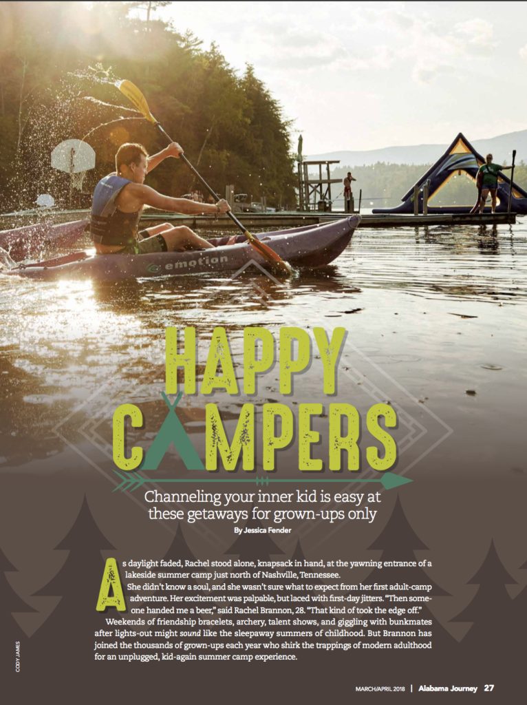 Happy Campers - Adult Summer Camp - Alabama Journey March/April 2018