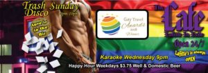 Drag Queen Karaoke at Cafe Lafitte in Exile every Wednesday at 9pm