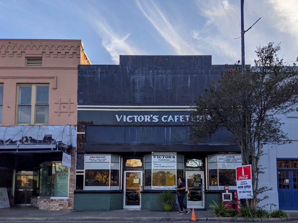 A retro buffet-style diner, Victor's, serves southern classics on a weekend in New Iberia.